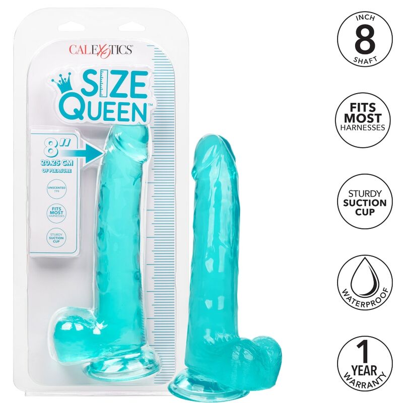 CALEXOTICS - DILDO QUEEN TAMANHO Azul 20.3 CM