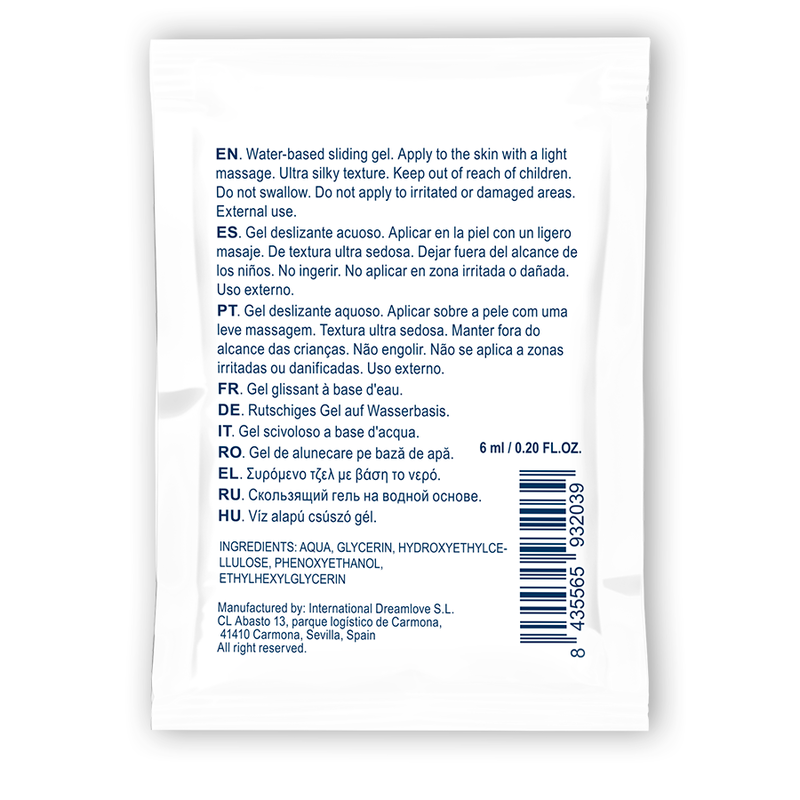 LUBRIFICANTE NEUTRO À BASE DE ÀGUA 6 ML