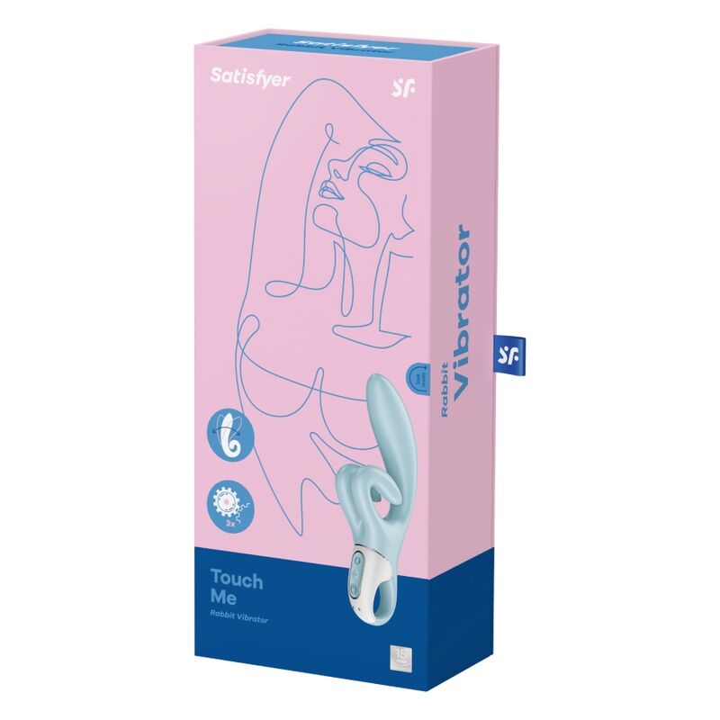 SATISFYER - TOUCH ME COELHO VIBRAO Azul