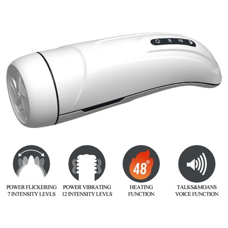 PRETTY LOVE - MASTURBADOR MASCULINO MARISSA VIBRAÇÃO, CALOR, VOZ E ONDAS ESTIMULANTES