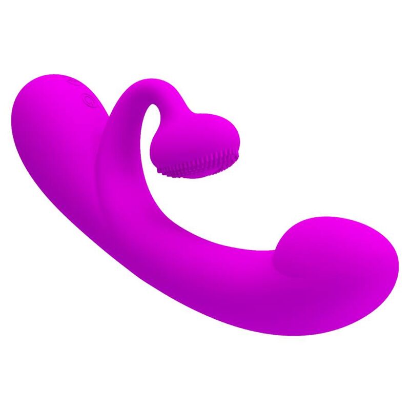 PRETTY LOVE - VIBRADOR SINCERO E ONDAS ESTIMULANTES DO CLITÓRIS SILICONE ROXO