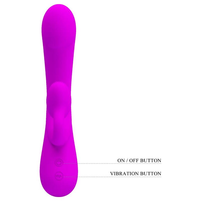 PRETTY LOVE - VIBRADOR SINCERO E ONDAS ESTIMULANTES DO CLITÓRIS SILICONE ROXO