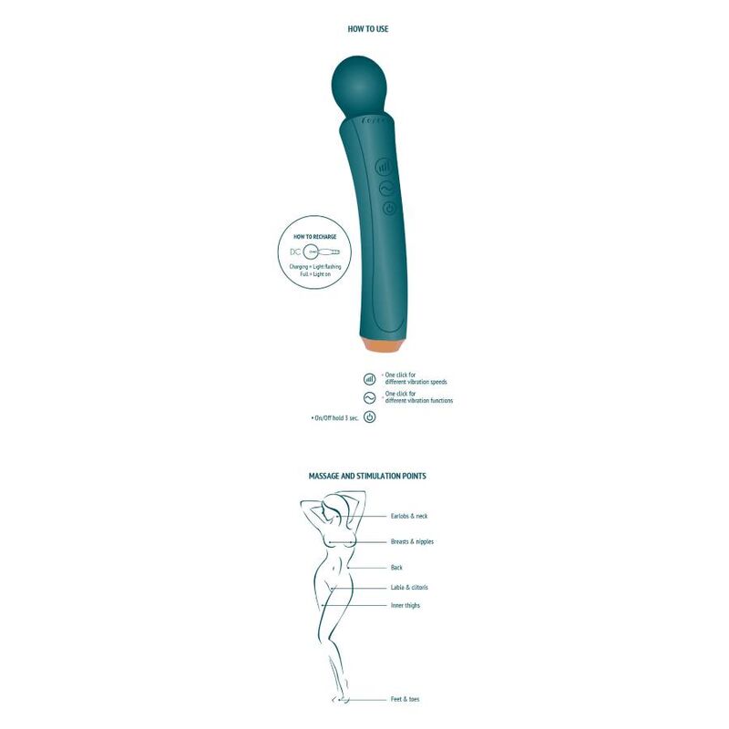 Vibrador Varinha - Curved Wand - Verde