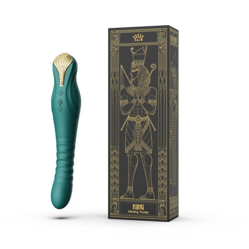 Vibrador Clássico - Cristal Swarovski - King - Verde