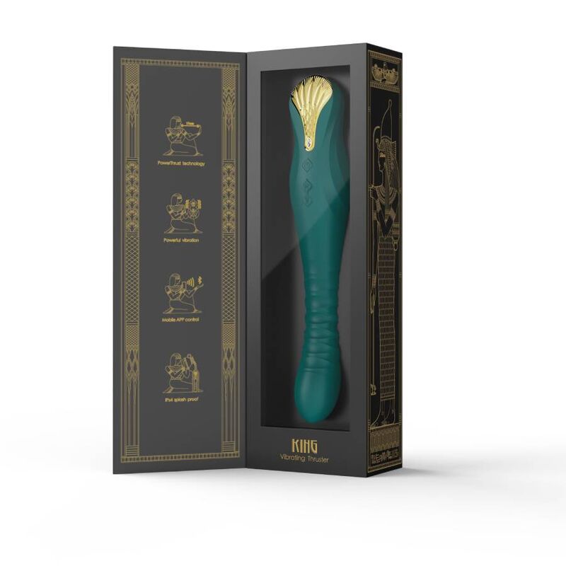 Vibrador Clássico - Cristal Swarovski - King - Verde