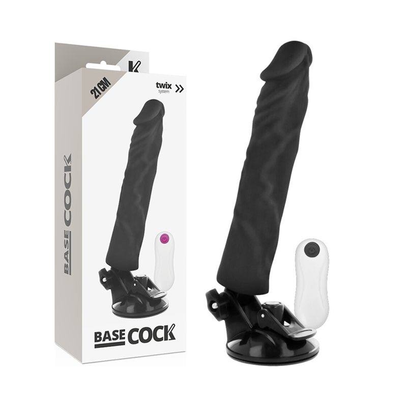 BASECOCK - VIBRADOR REALÍSTICO CONTROLE REMOTO Claro 21 CM -O- 4 CM