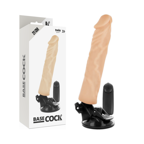BASECOCK - VIBRADOR REALÍSTICO CONTROLE REMOTO Claro 21 CM -O- 4 CM