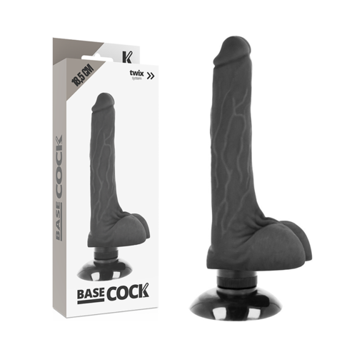 BASECOCK - VIBRADOR REALÍSTICO 2-1 Claro 18.5 CM -O- 4 CM