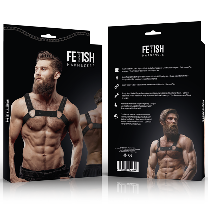 FETISH SUBMISSIVE ATTITUDE - ARNÊS ESPORTIVO DE NEOPRENE AJUSTVEL PARA HOMENS