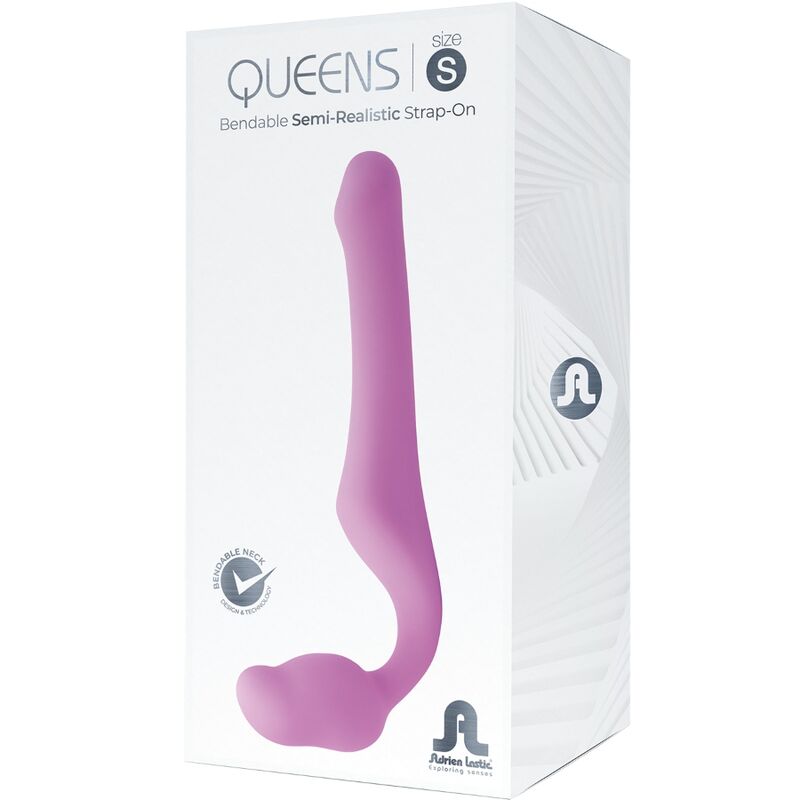 ADRIEN LASTIC - QUEENS STRAP-ON FLEXÍVEL Rosa TAMANHO S