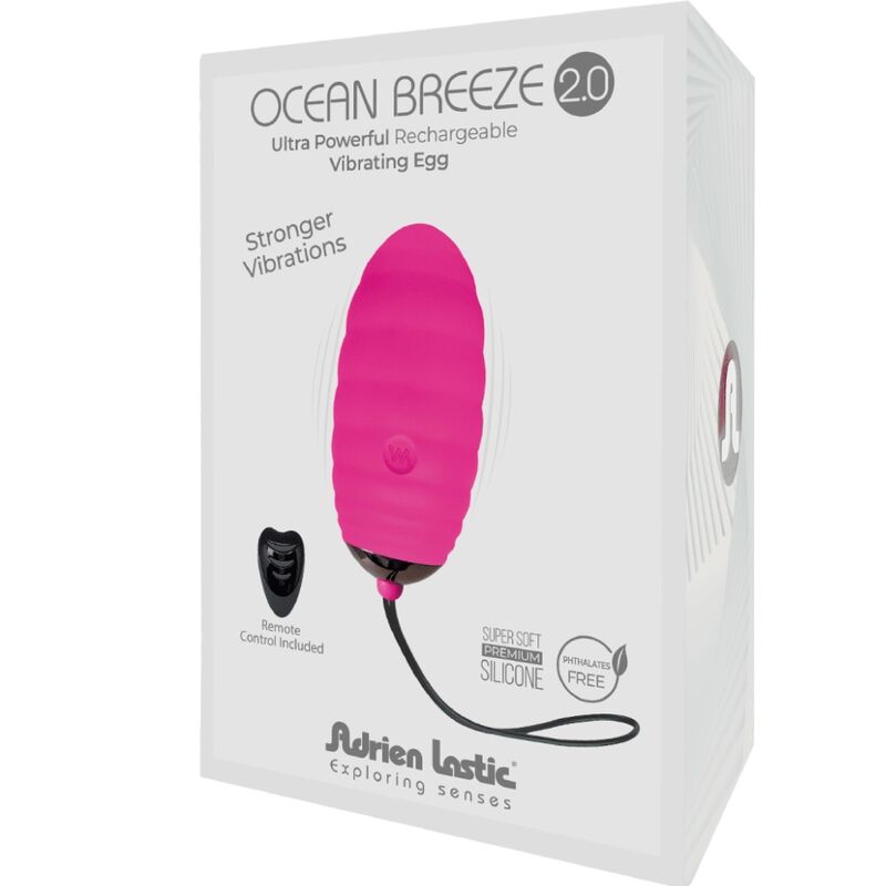 ADRIEN LASTIC - OCEAN BREEZE 2.0 OVO VIBRATÓRIO RECARREGÁVEL CONTROLE REMOTO Rosa
