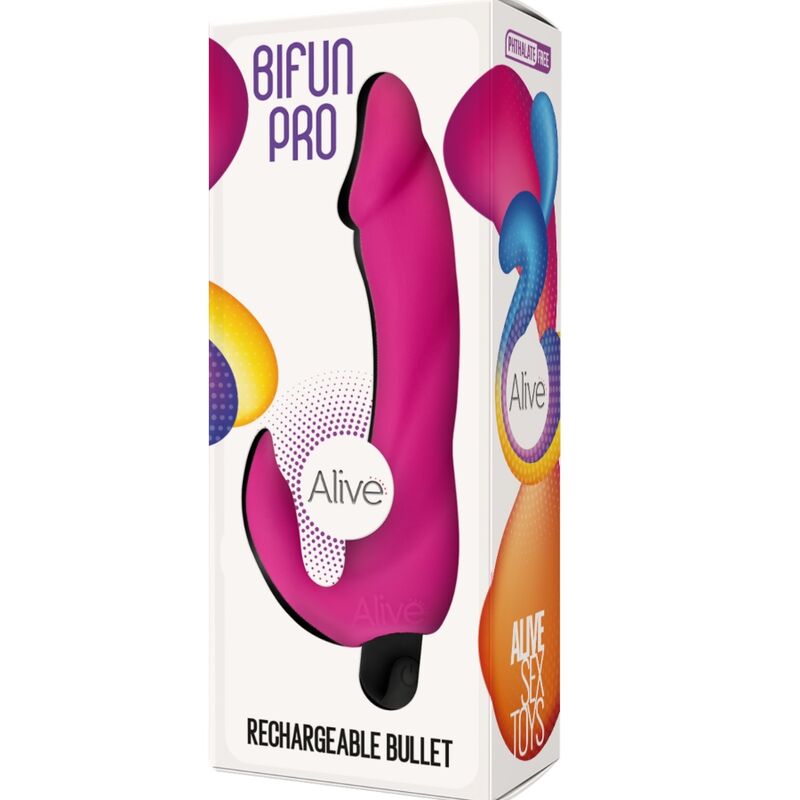ALIVE - DILDO VIBRADOR BIFUN PRO Rosa 14,9 CM