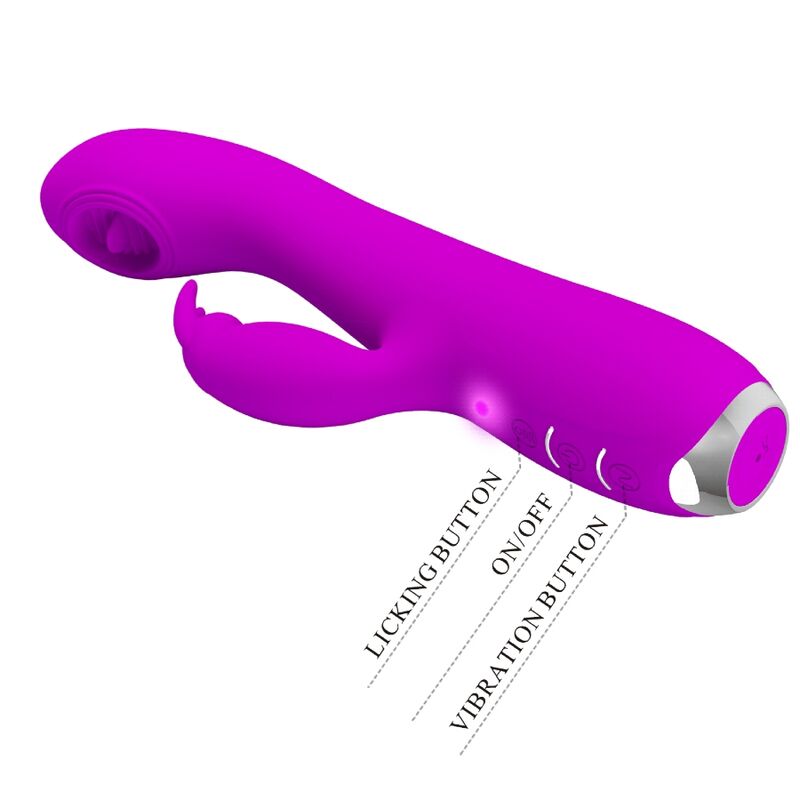 PRETTY LOVE - RACHEL VIBRADOR RECARREGÁVEL COM ONDAS ESTIMULANTES ROXO