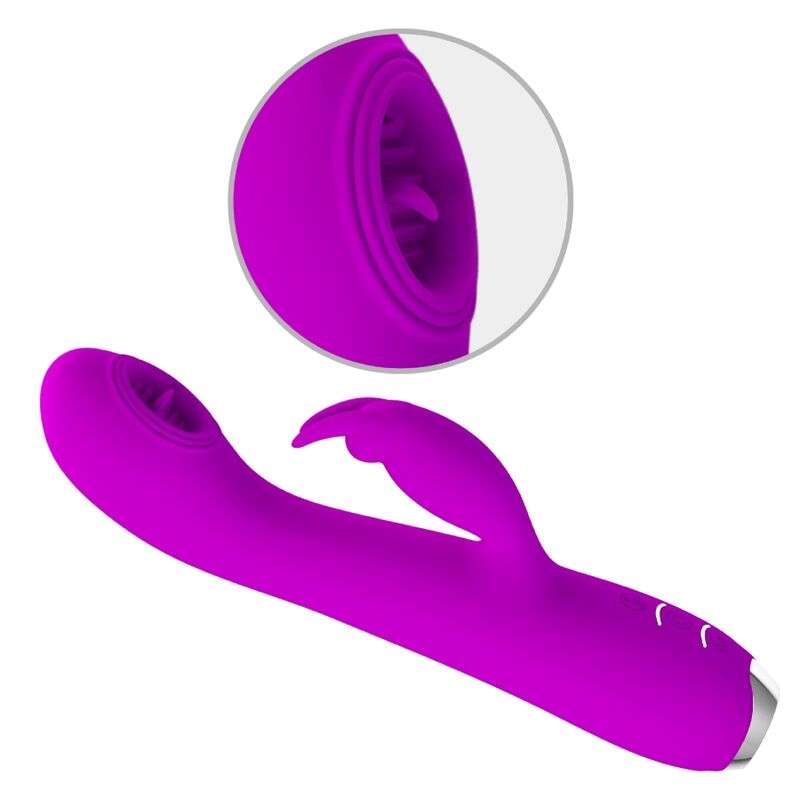 PRETTY LOVE - RACHEL VIBRADOR RECARREGÁVEL COM ONDAS ESTIMULANTES ROXO