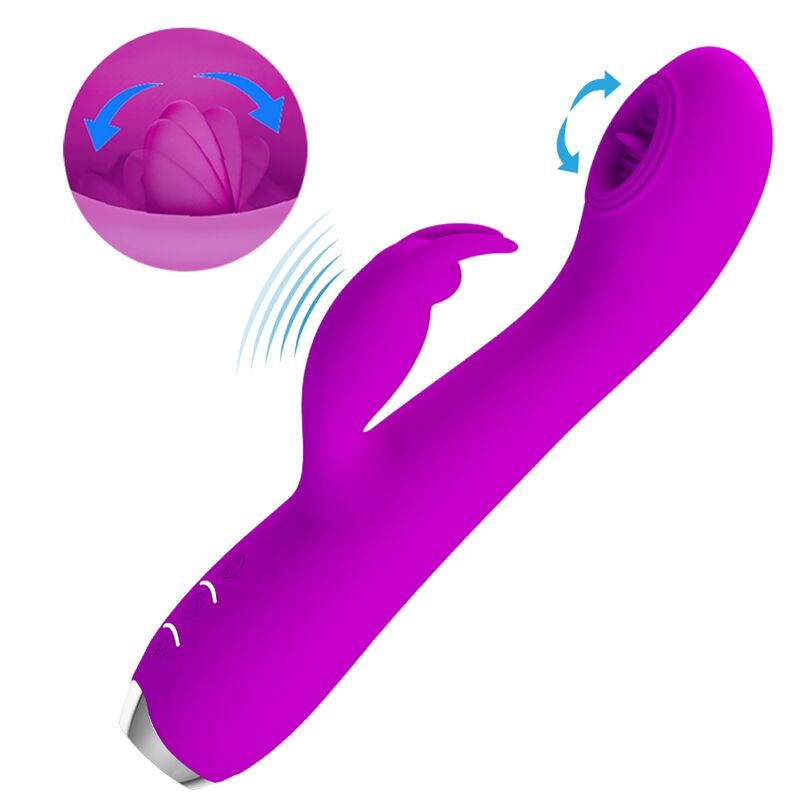 PRETTY LOVE - RACHEL VIBRADOR RECARREGÁVEL COM ONDAS ESTIMULANTES ROXO