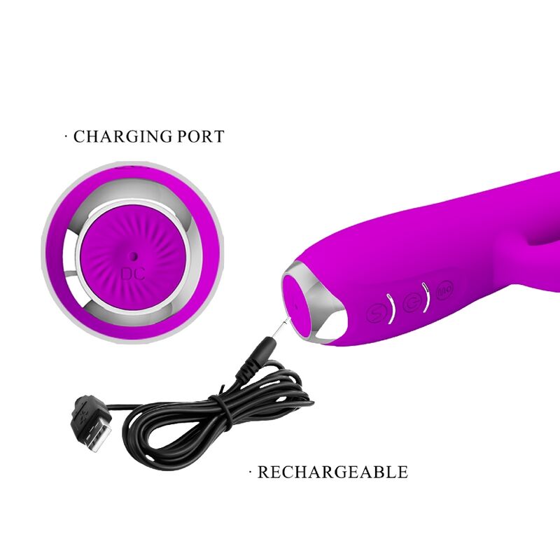 PRETTY LOVE - VIBRADOR REGINA - ONDAS ESTIMULANTES RECARREGÁVEIS ROXO