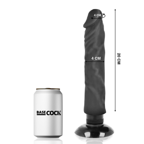 BASECOCK - VIBRADOR REALÍSTICO 2-1 Claro 20 CM -O- 4 CM