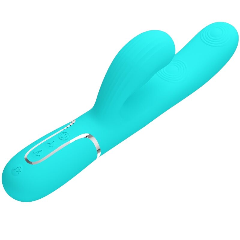 PRETTY LOVE - PERLITA MULTIFUNO 3 EM 1 VIBRADOR G-SPOT AQUA Verde