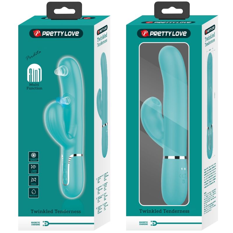 PRETTY LOVE - PERLITA MULTIFUNO 3 EM 1 VIBRADOR G-SPOT AQUA Verde
