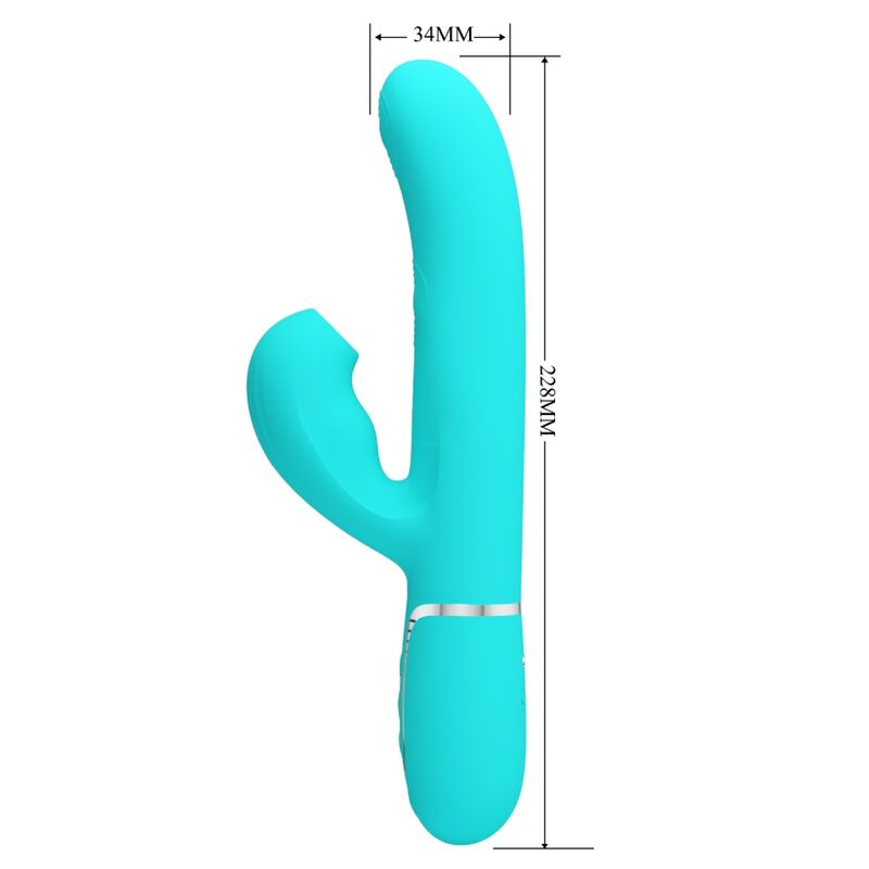 PRETTY LOVE - PERLITA MULTIFUNO 3 EM 1 VIBRADOR G-SPOT AQUA Verde