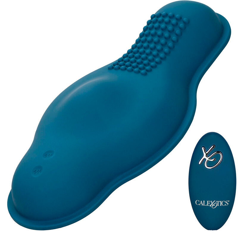 CALEXOTICS - RIDER MASSAGER DUPLO MOTOR CONTROLE REMOTO Azul