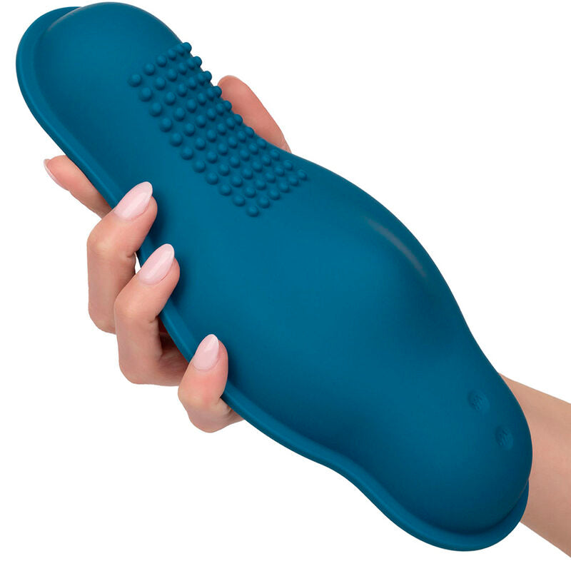 CALEXOTICS - RIDER MASSAGER DUPLO MOTOR CONTROLE REMOTO Azul