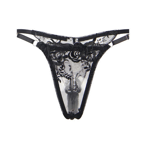 SUBBLIME - CONJUNTO DE 3 PEAS SUTI + TANGA + LIGA ESTAMPADO FLORAL PRETO