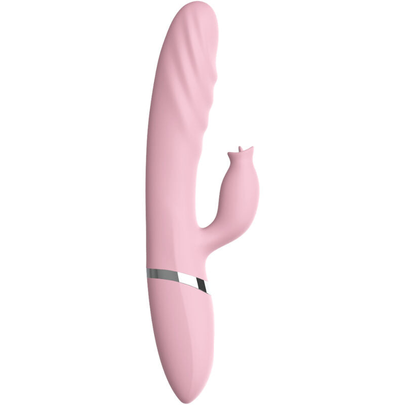 ARMONY - VIBRADOR E THRUSTING COM LÍNGUA DE EFEITO DE CALOR Rosa