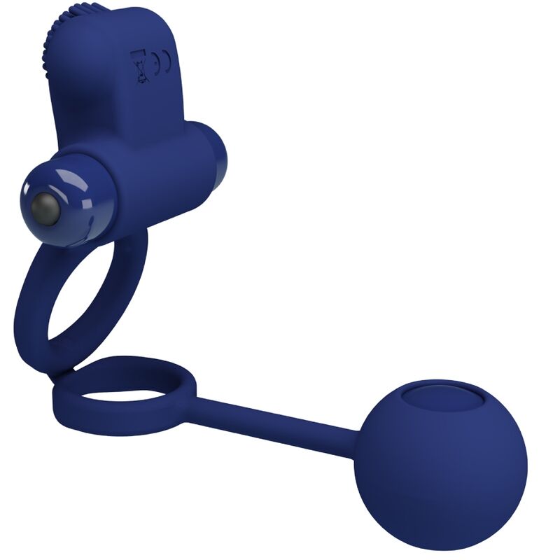 PRETTY LOVE - REMINGTON ANEL VIBRADOR DUPLO COM PLUG Azul