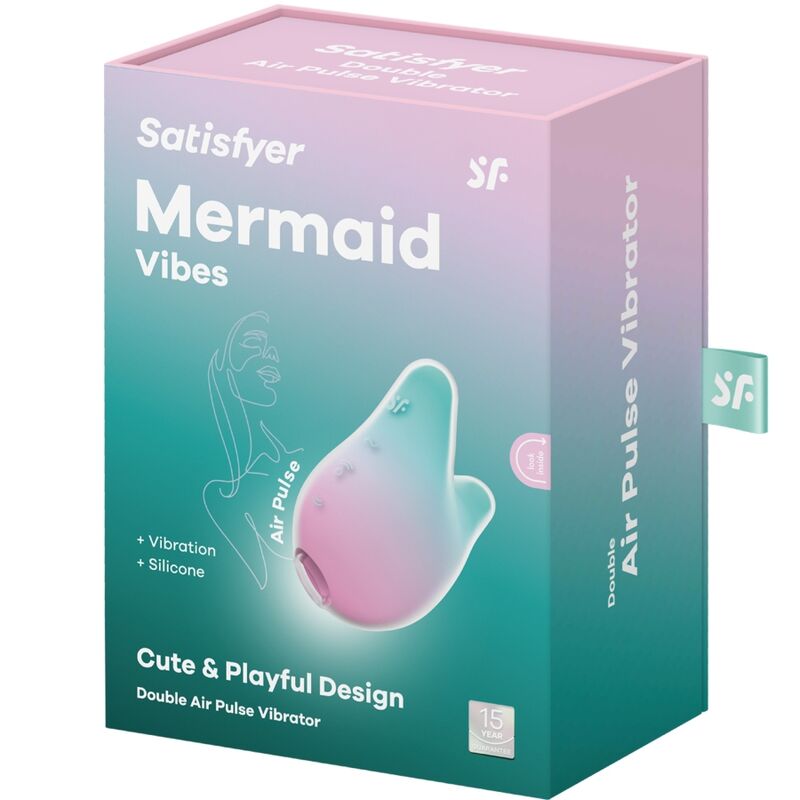 SATISFYER - MERMAID VIBES ESTIMULADOR E VIBRADOR MENTA E Rosa