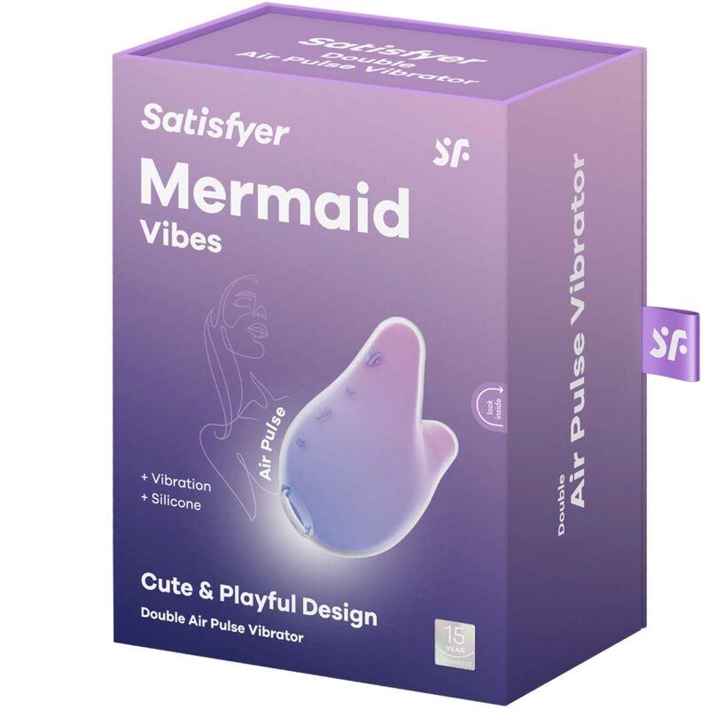 SATISFYER - MERMAID VIBES ESTIMULADOR E VIBRADOR VIOLETA E Rosa