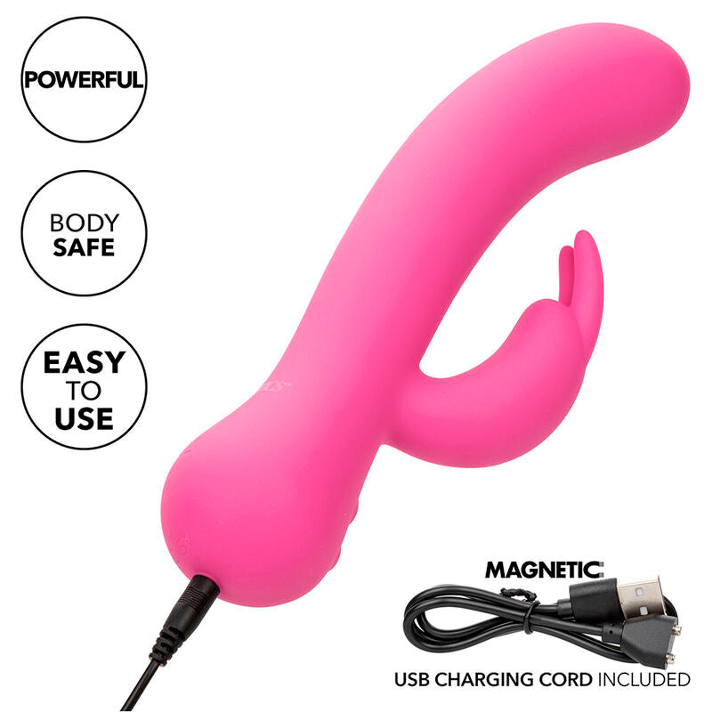 CALEXOTICS - FIRST TIME VIBRADOR COELHO RECARREGÁVEL Rosa