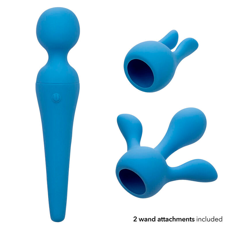 CALEXOTICS - COUTURE KIT VIBRADOR WAND 10 VIBRAÇÕES Azul