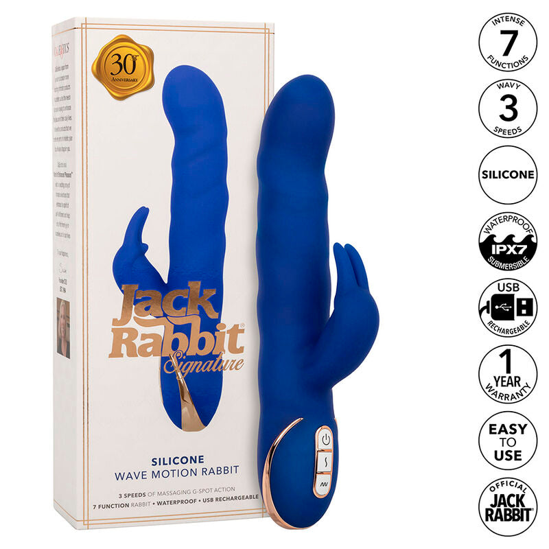 CALEXOTICS - JACK RABBIT VIBRADOR WAVE MOTION Azul