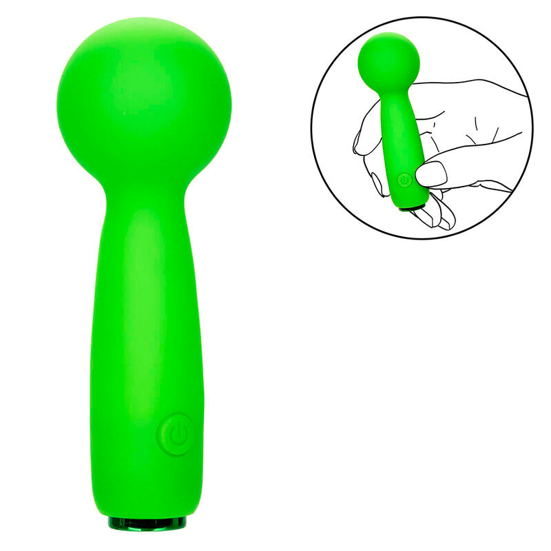 CALEXOTICS - NEON VIBES BUBBLY VIBE O MINI MASSAGEADOR 10 VIBRAÇÕES Verde