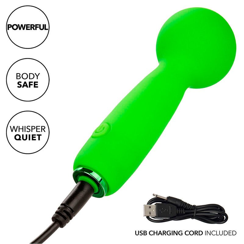 CALEXOTICS - NEON VIBES BUBBLY VIBE O MINI MASSAGEADOR 10 VIBRAÇÕES Verde