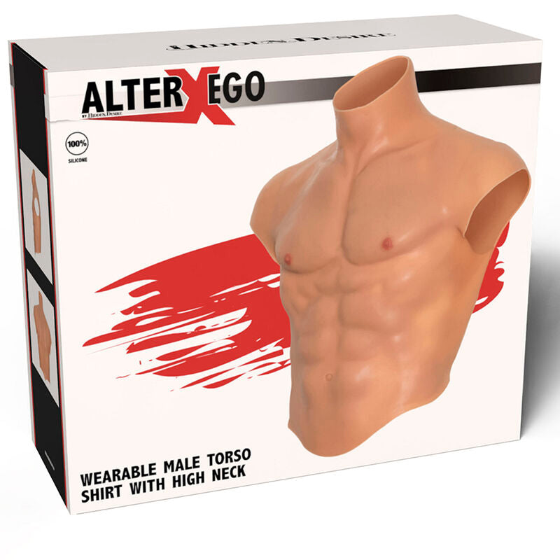HIDDEN DESIRE - ALTER EGO SILICONE MASCULINO TRONCO CAMISA COM CARNE ABS