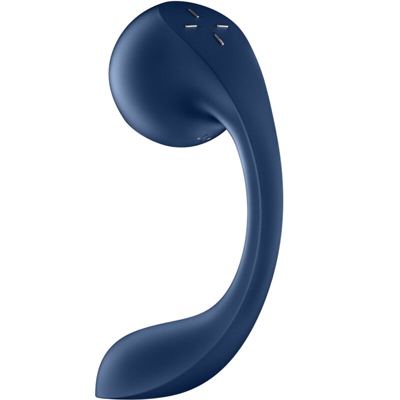 SATISFYER - PRO+ WAVE 4 ESTIMULADOR DE PONTO G E AIR PULSE APLICATIVO GRATUITO Azul ESCURO