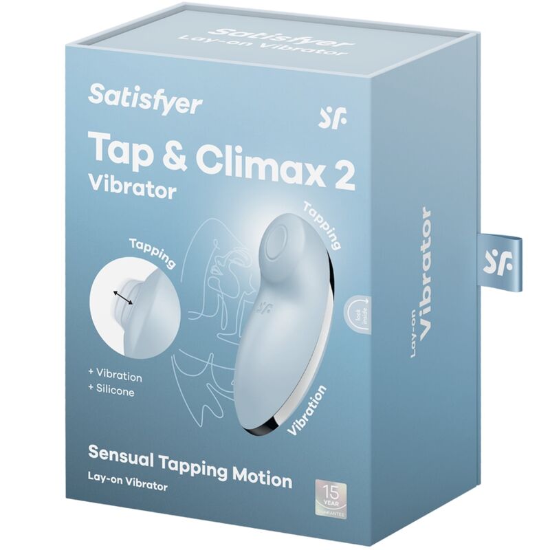 SATISFYER - TAP & CLIMAX 2 VIBRADOR & ESTIMULADOR Azul