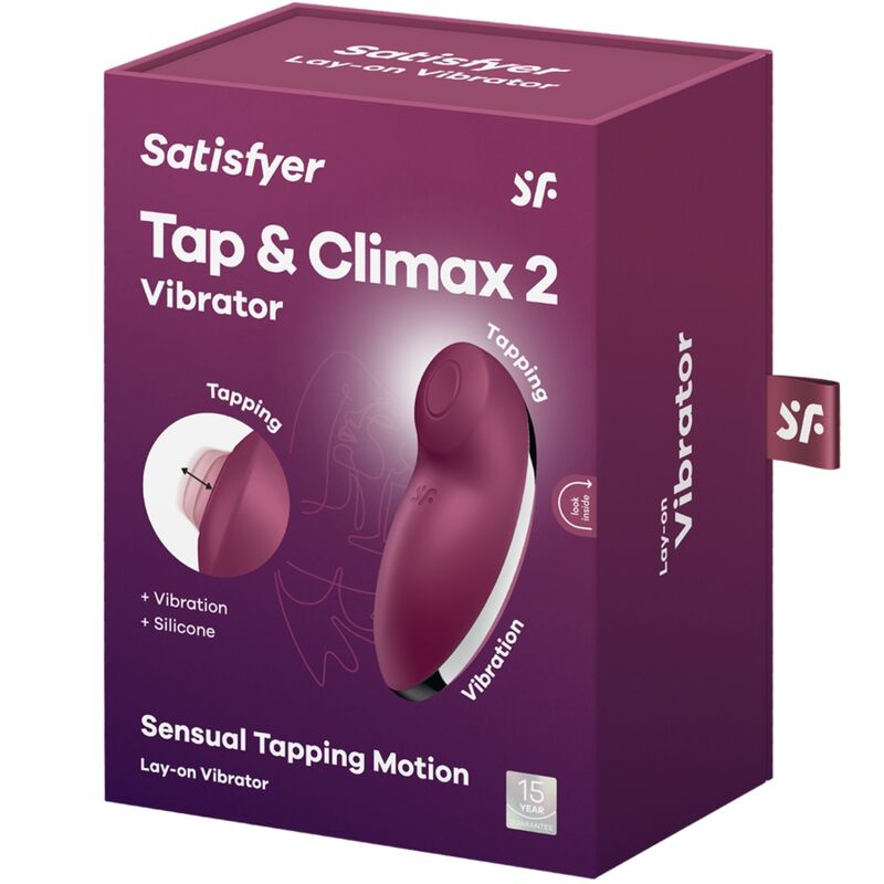 SATISFYER - TAP & CLIMAX 2 VIBRADOR & ESTIMULADOR VERMELHO