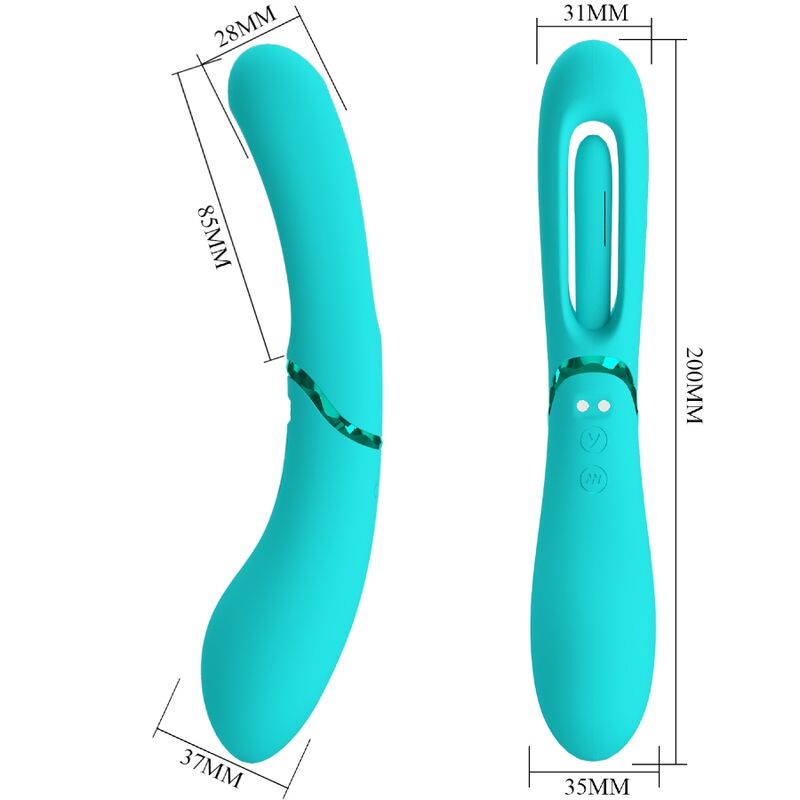 ROMANCE - VIBRADOR LEXIE G-SPOT 7 VIBRAÇÕES Azul