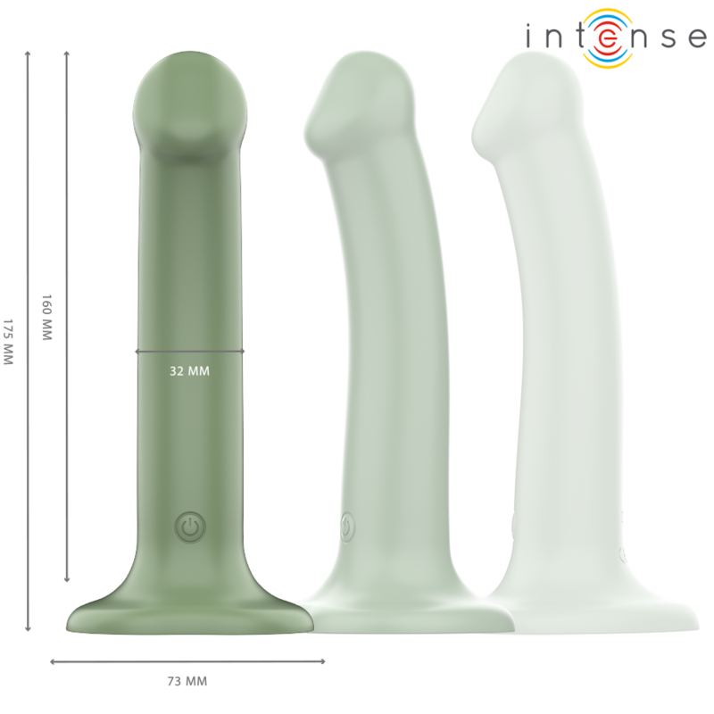 INTENSE - VIBRADOR BECCA COM VENTOSA 10 VIBRAÇÕES Verde CONTROLE REMOTO