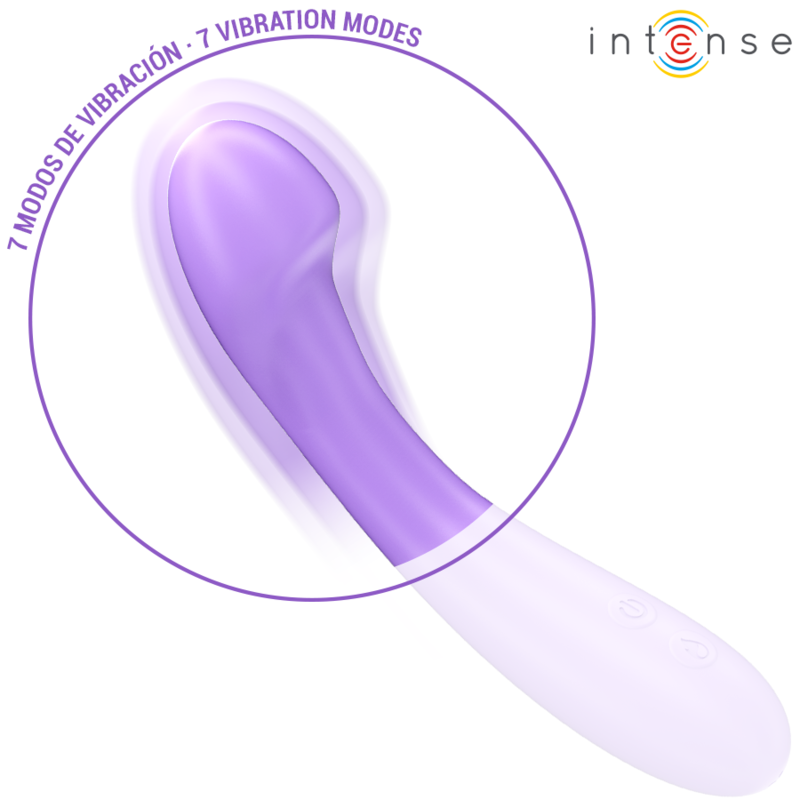 INTENSE - VIBRADOR BECKY 19 CM AQUECÍVEL 7 VIBRAÇÕES ROXO