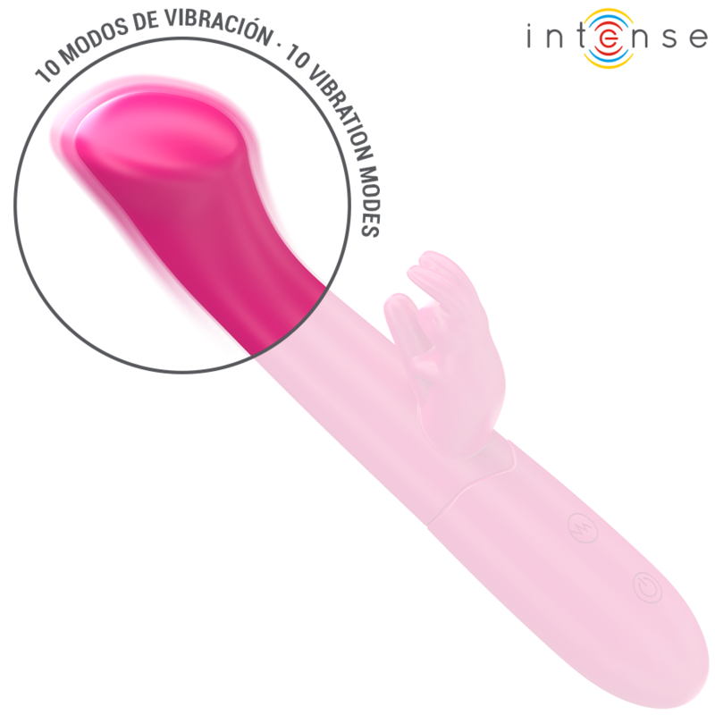 INTENSE - JULIETA RABBIT VIBRADOR 18,6 CM 10 VIBRAÇÕES Rosa
