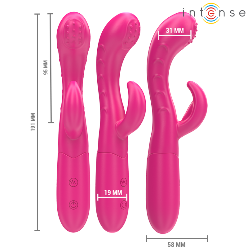 INTENSE - AMARA VIBRADOR COM LÍNGUA ESTIMULANTE 10 VIBRAÇÕES Rosa