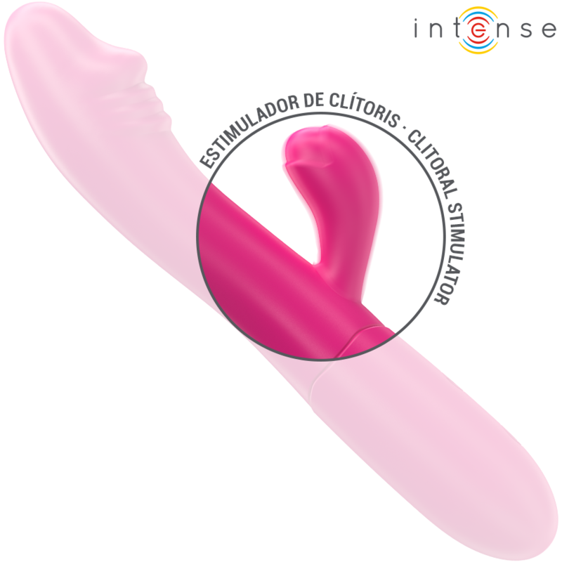 INTENSE - IVY VIBRADOR FLEXÍVEL 10 VIBRAÇÕES COM LÍNGUA ESTIMULANTE Rosa