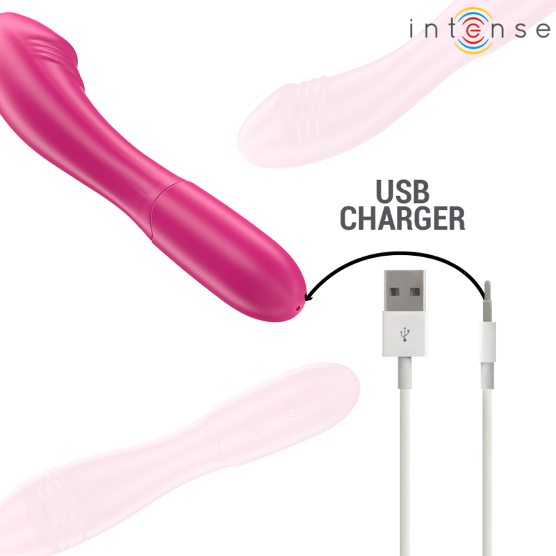 INTENSE - BELINDA VIBRADOR 19 CM FLEXÍVEL 10 VIBRAÇÕES Rosa