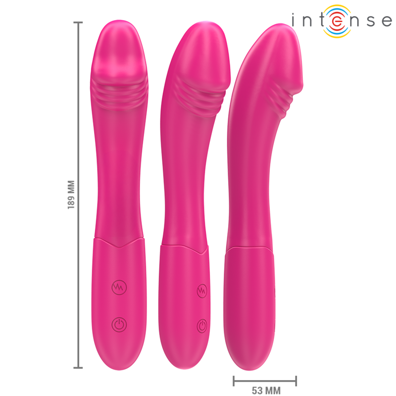 INTENSE - BELINDA VIBRADOR 19 CM FLEXÍVEL 10 VIBRAÇÕES Rosa