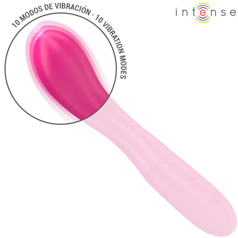INTENSE - LISETTE VIBRADOR 19 CM FLEXÍVEL 10 VIBRAÇÕES Rosa