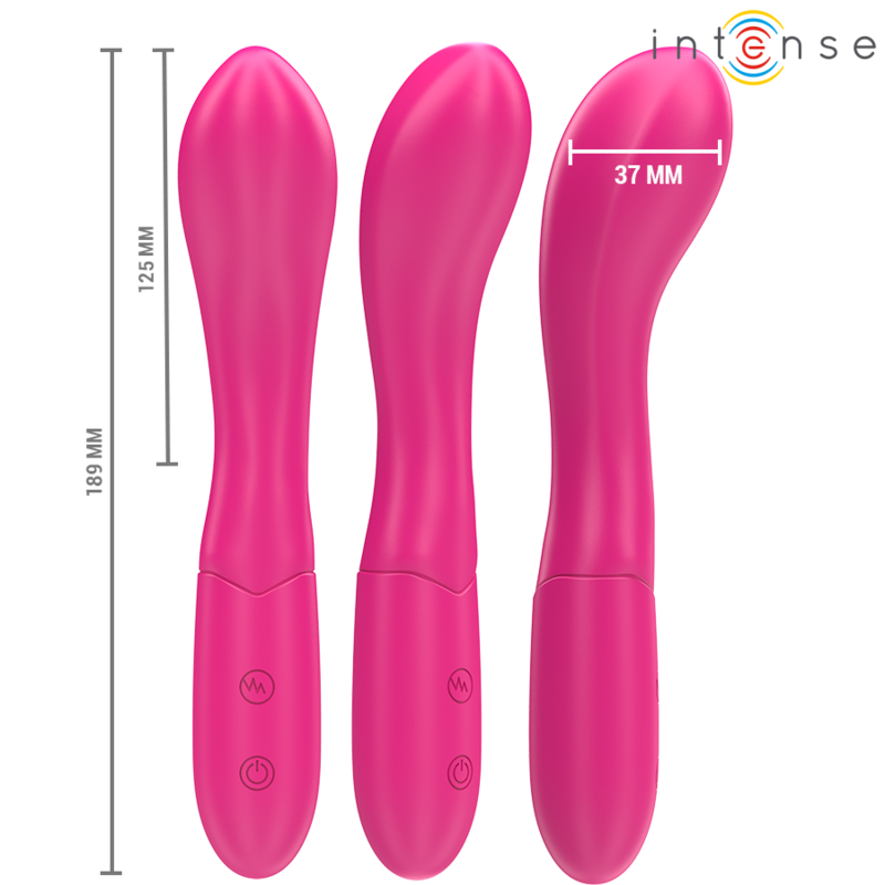 INTENSE - LISETTE VIBRADOR 19 CM FLEXÍVEL 10 VIBRAÇÕES Rosa